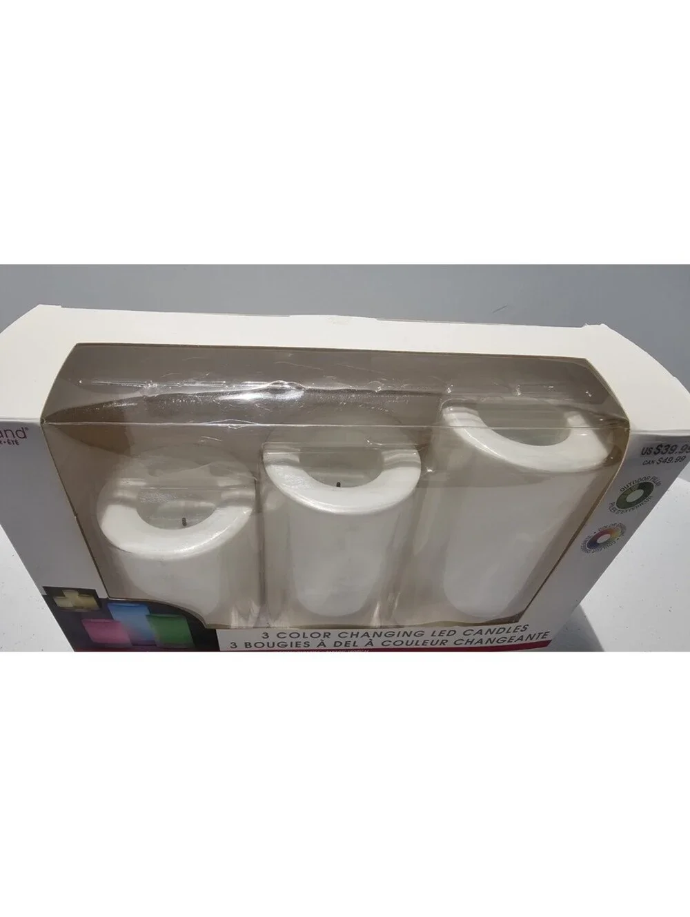 Ashland 3 Color Changing LED Pillar Candles Indoor Outdoor 3 Piece Set